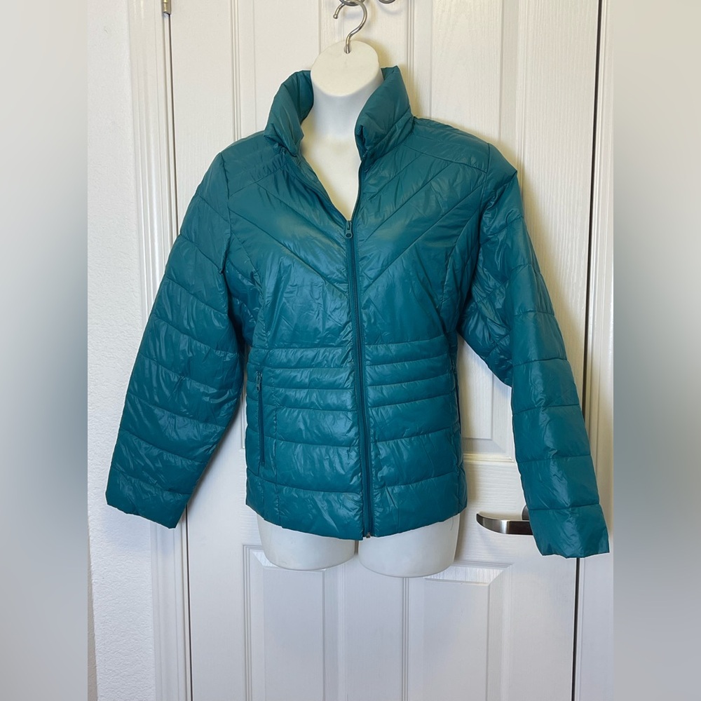 NEW Lane Bryant Teal Packable Puffer Jacket ~ Size 22/24 ~ Bag Included
